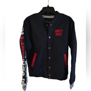 Matt Rife ProbleMATTic World Tour Bomber Jacket Pullover Shirt Size Medium Zip 